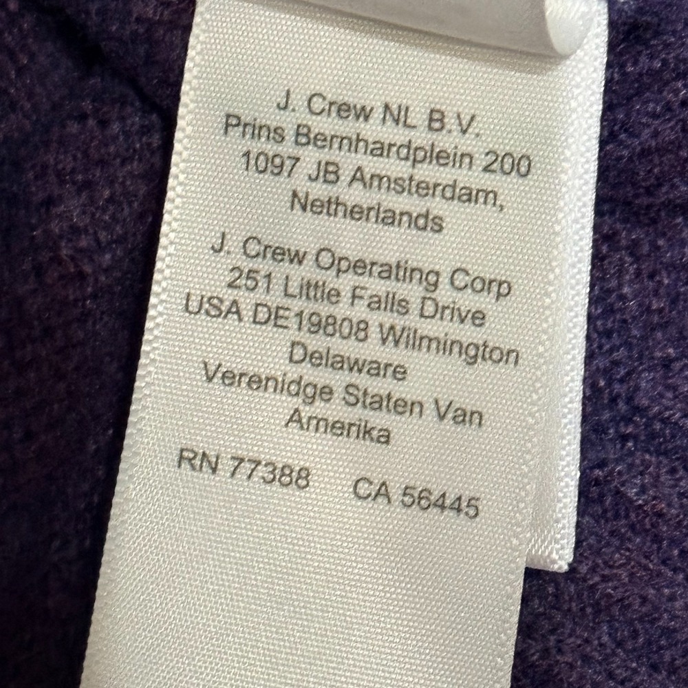 J.Crew Lambswool Blend Crewneck Sweater Men XXL Purple Raglan AA027 NWT - Picture 8 of 13